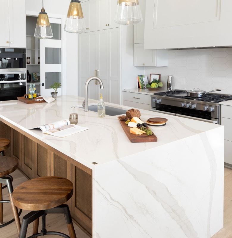 Quartz Silestone Eternal Calacatta Gold install